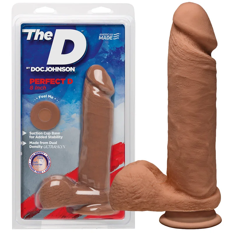 vibrating dildo for women with adjustable settings-The D The Perfect D 8 Inch Caramel