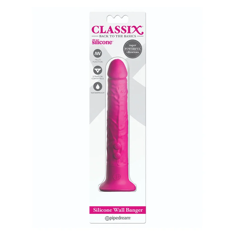 heated vibrator for deeper and more intense sensations-Classix Wall Banger 2.0 - Pink