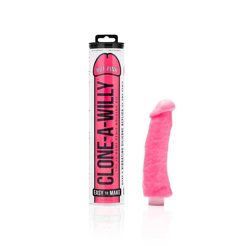 portable vibrator for travel-friendly pleasure-Clone-A-Willy Kit Vibrating - Hot Pink