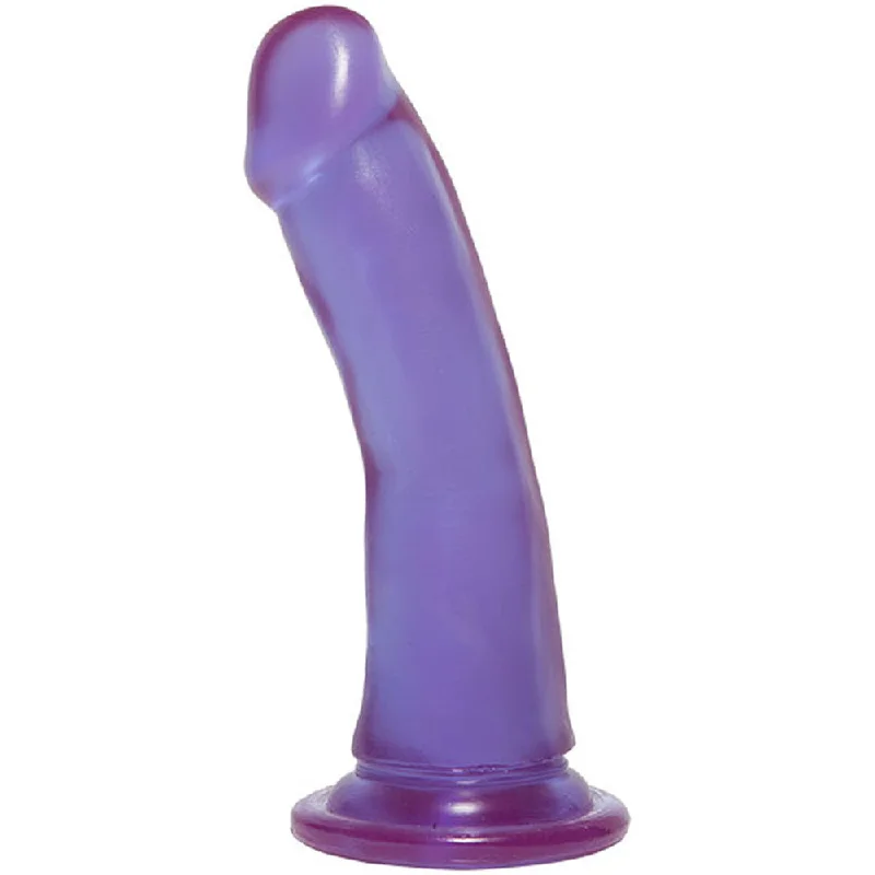 Firm Masturbator Grip-Crystal Jellies - 6.5 Inch Slim Dong