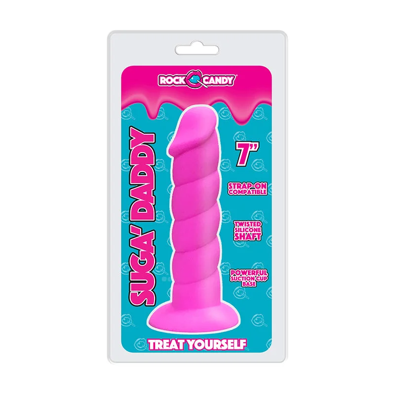 app-controlled sex toy for remote play-Suga-daddy 7"  Pink