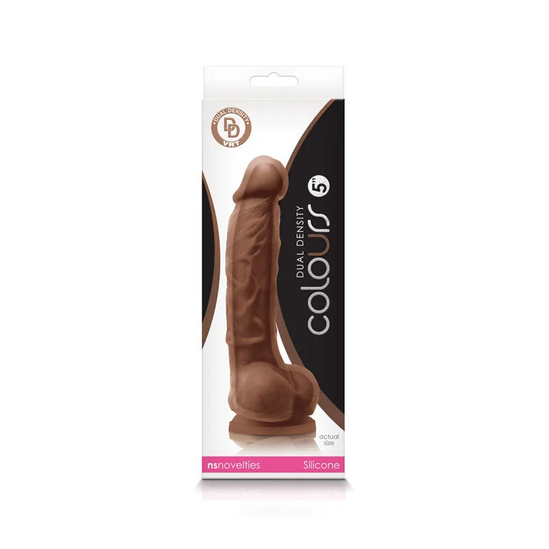 vibrating dildo for men and women with adjustable functions-Colours Dual Density 5 Brown