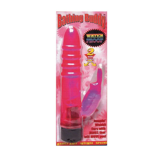 vibrating cock ring for stronger erections and better pleasure-Bathing Buddy - Red