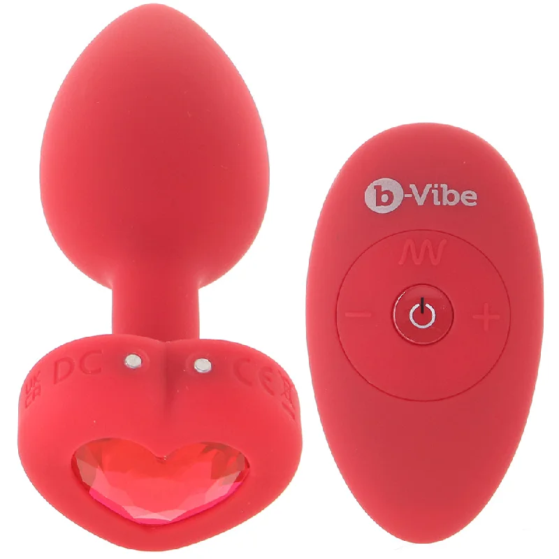 Long-Lasting Masturbator Grip-Vibrating Heart Plug in Red