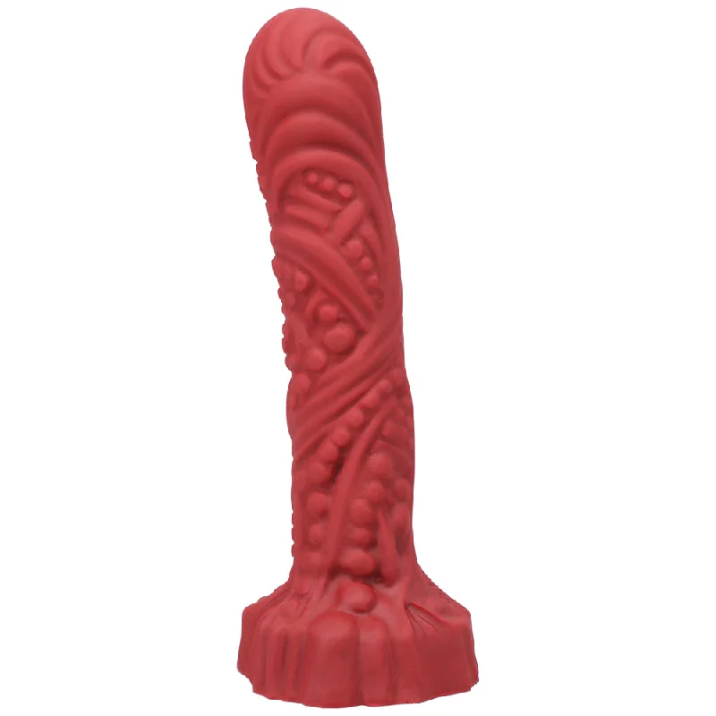 vibrating anal beads for beginners with gentle vibrations-Tantus Groove - True Blood Red