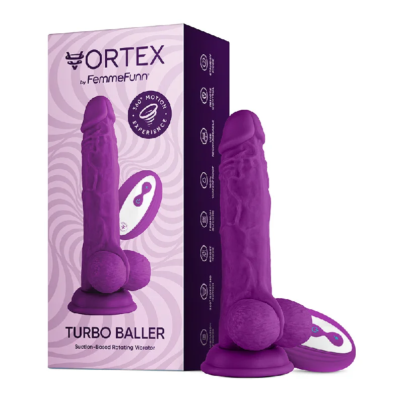 vibrating cock ring for enhanced performance and endurance-Femme Funn Turbo Baller 2.0 - Purple