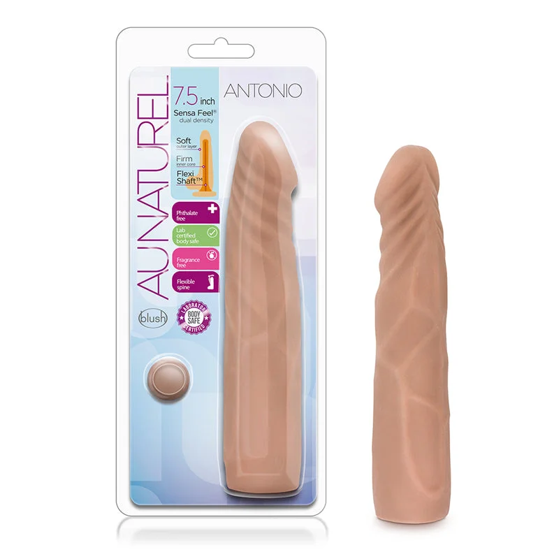 smooth silicone vibrating dildo for maximum comfort-Blush Au Naturel Antonio