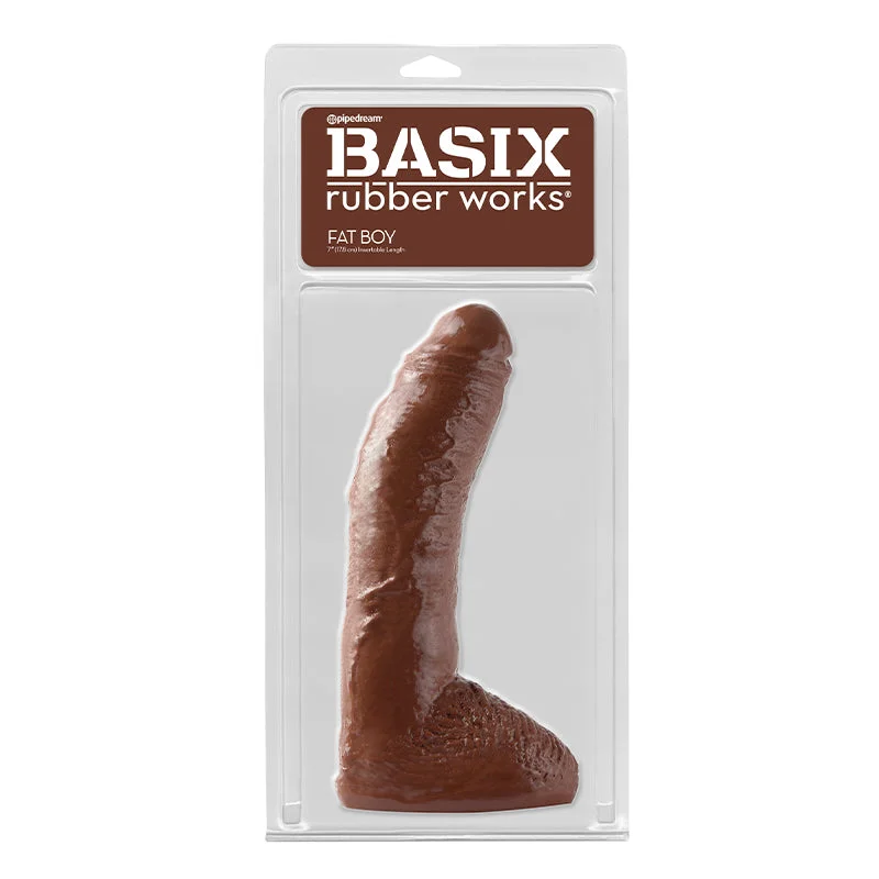 luxury leather bondage kit for couples-Basix Rubber Works - Fat Boy - Brown