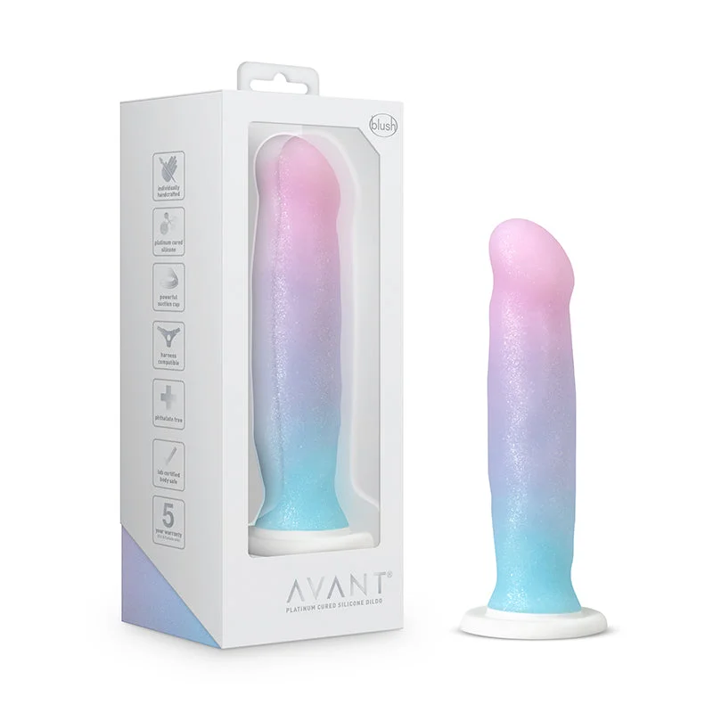 Laced dildo-Avant D17 Lucky 8 in. Silicone Dildo with Suction Cup