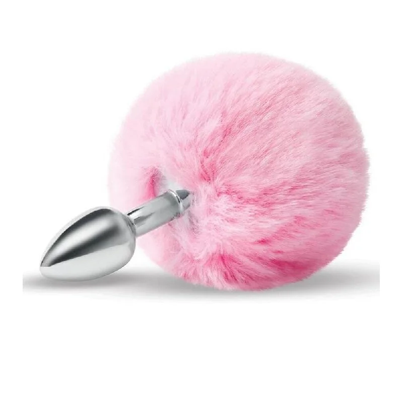 Soft-Feel Masturbator Option-Furry Tales Pink Bunny Tail Butt Plug