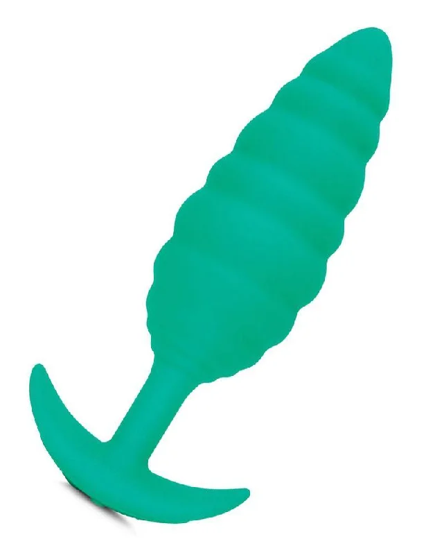 Gentle Touch Masturbator Option-b-Vibe Texture Butt Plug Twist, Green, Large