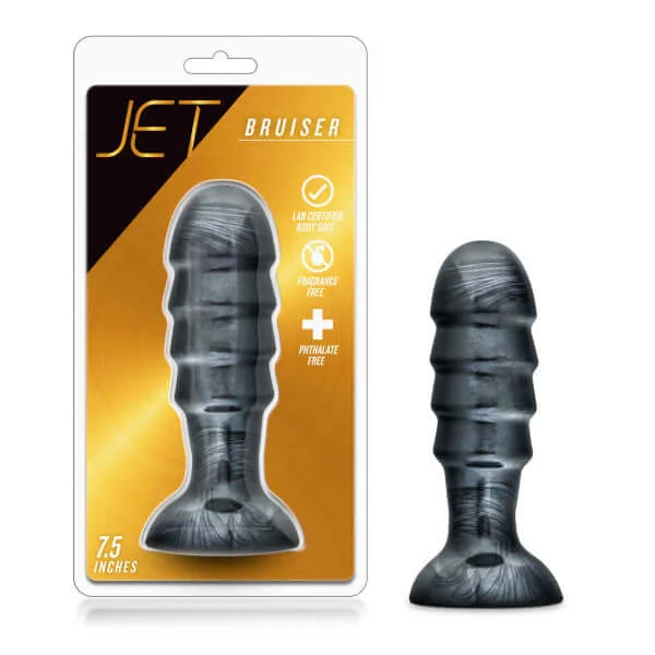 Odorless Masturbator Design-Jet Bruiser Carbon Metallic Black Butt Plug: Unleash Your Inner Adventurer