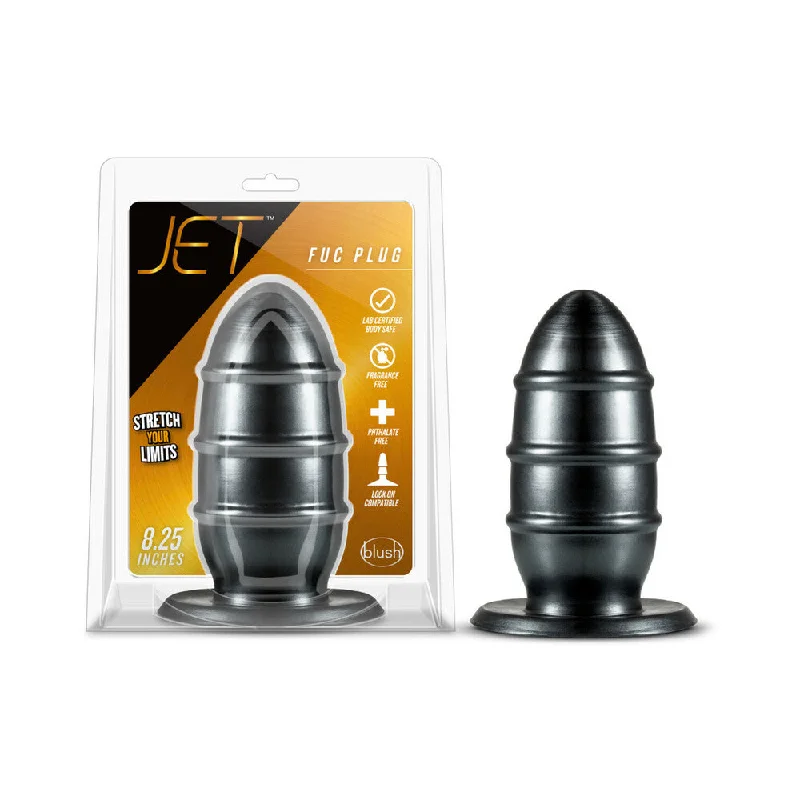 Compact Masturbator Holder-Jet Fuc Plug 8.25 in. Carbon Metallic Black