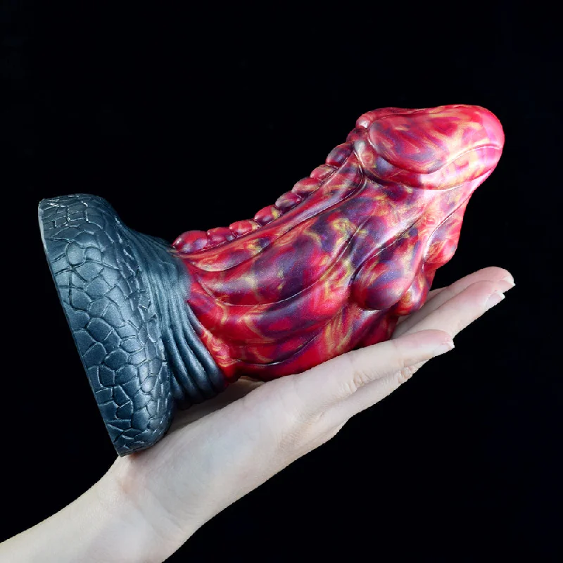 High-altitude dildo-Thick Conical Head Curve Scales Dildo with Suction Cup