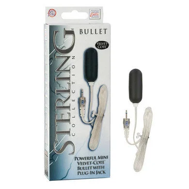 Versatile Masturbator Grip-Sterling Collection Mini Velvet Cote Bullet With Plug In Jack