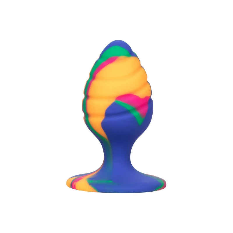 Quick-Release Masturbator-Cheeky Medium Swirl Tie Dye Butt Plug