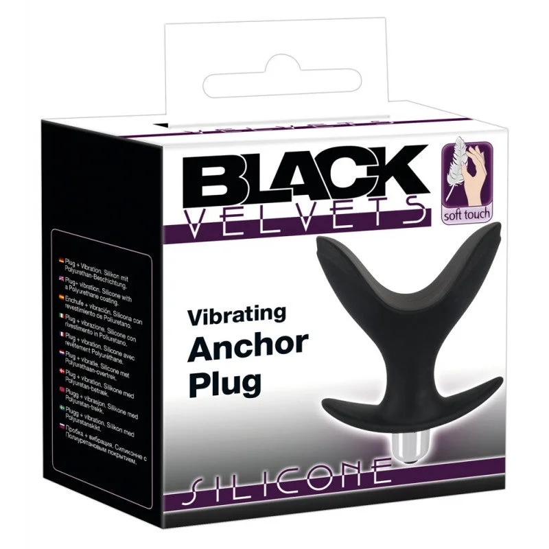 Easy-Pack Masturbator Sleeve-Black Velvets Vibrating Anchor Plug