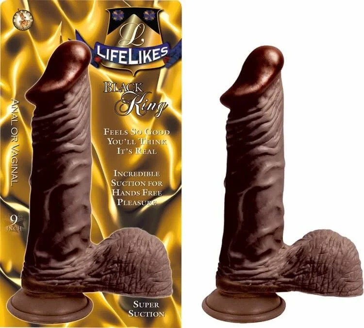 Vibrating Masturbator Holder-Experience Lifelike Pleasure with the 9-Inch Lifelikes Black King Dong