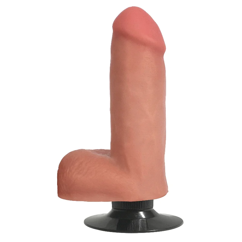 Hands-Free Masturbator Holder-Jock 6 Inch Vibrating Dong With Balls