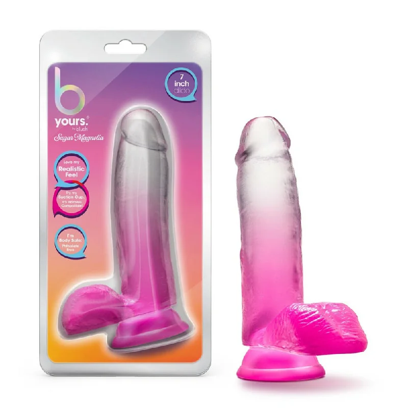 Dipped dildo-B Yours Sugar Magnolia 7" Dildo Fuchsia