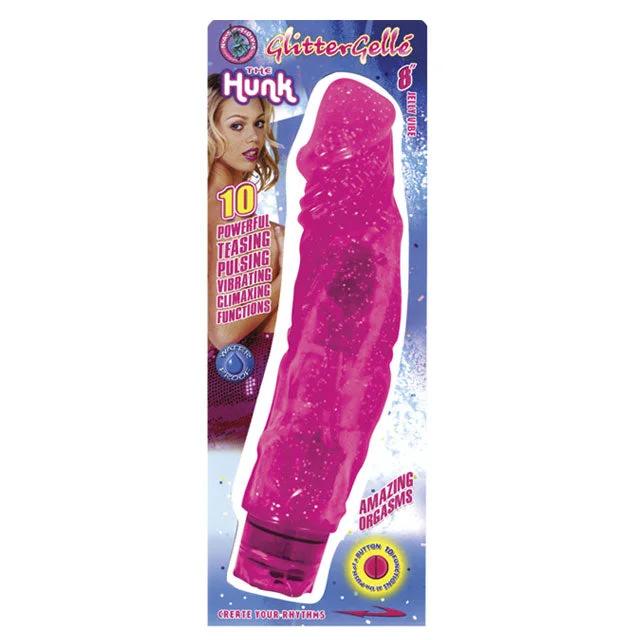 vibrating cock ring for stronger erections-Glitter Gelle Hunk (pink)