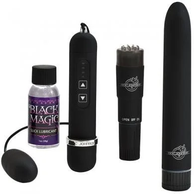 Ergonomic Masturbator Option-Black Magic Pleasure Kit - Black