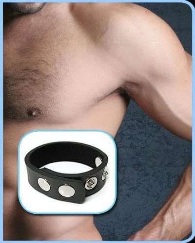 Kink Lab 5 Snap Neoprene Cock Ring | Enhance Erection, Longer Playtime