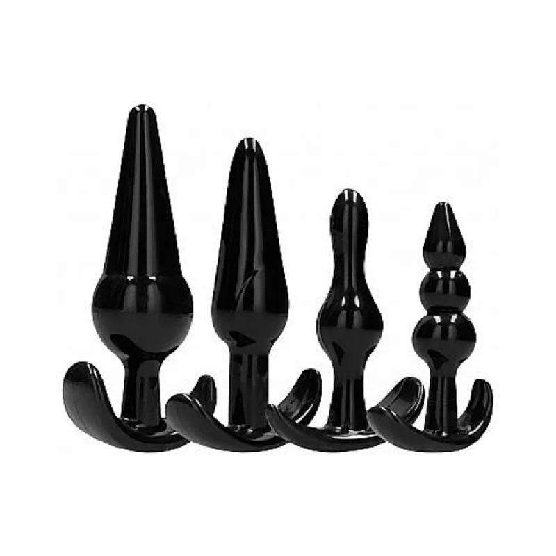 Pocket Masturbator Sleeve-Shots Sono No. 8 Butt Plug - Black Set Of 4