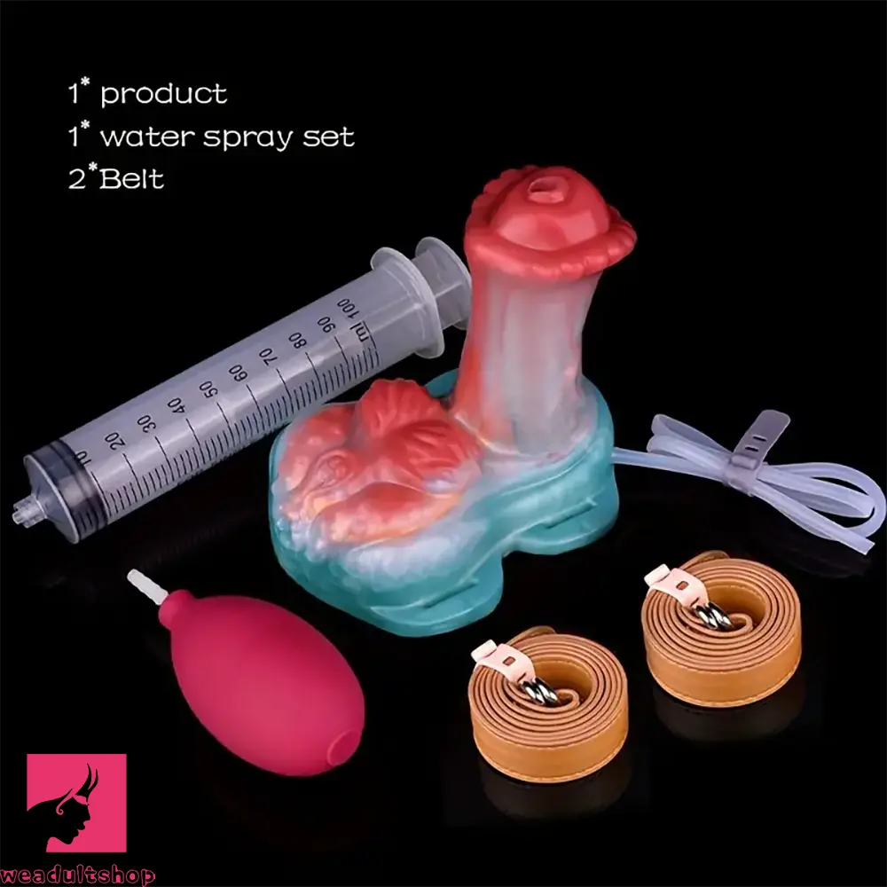 Hollow-core dildo-3.74in 4.88in Spraying Water Silicone Soft Squirting Fantasy Dildo