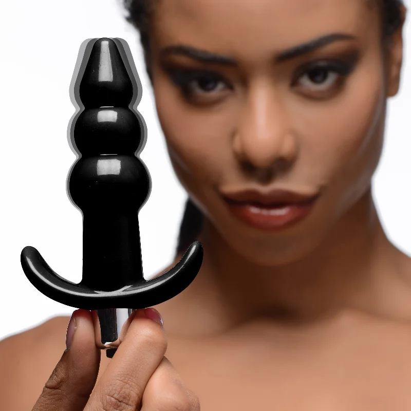 Portable Masturbator Solution-Ribbed Vibrating Butt Plug