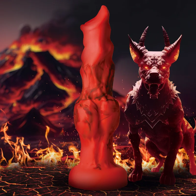 Tight dildo-Fire Hound Silicone Dildo