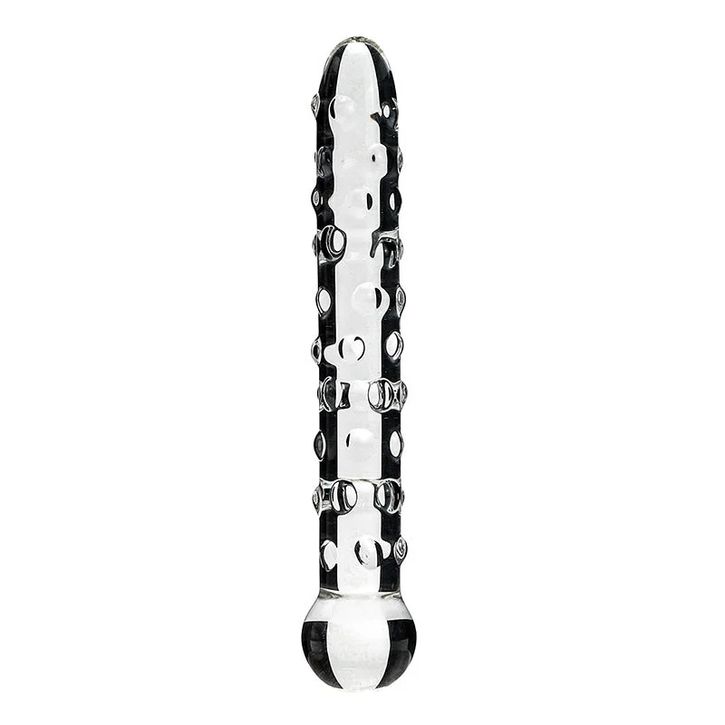 Segmented dildo-Nubby Textured Sensual Glass Dildo