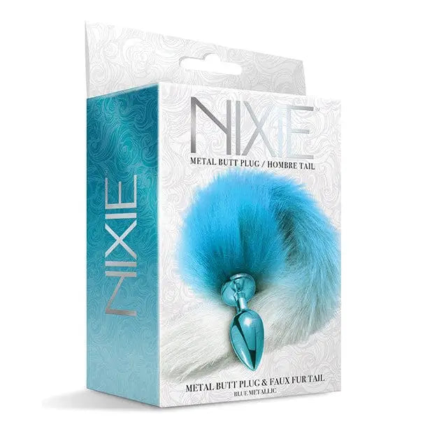 High-Power Masturbator Grip-Nixie Metal Butt Plug with Faux Fur Tail