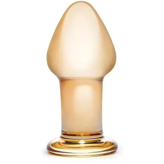 Dual-Layer Masturbator Option-Over Easy Glass Butt Plug