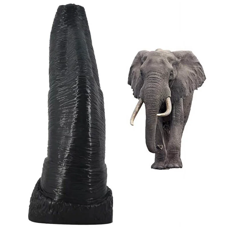 Wobbling dildo-10.6" Animal Dildo Realistic Rough Texture Elephant Nose Penis Cock Dong