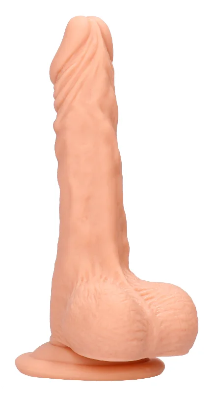 Eco-Friendly Masturbator Option-8 Inch Dong With Testicles - Flesh