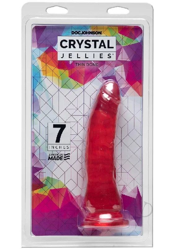 Disposable Masturbator Device-Crystal Jellies Thin Dong 7 Pink