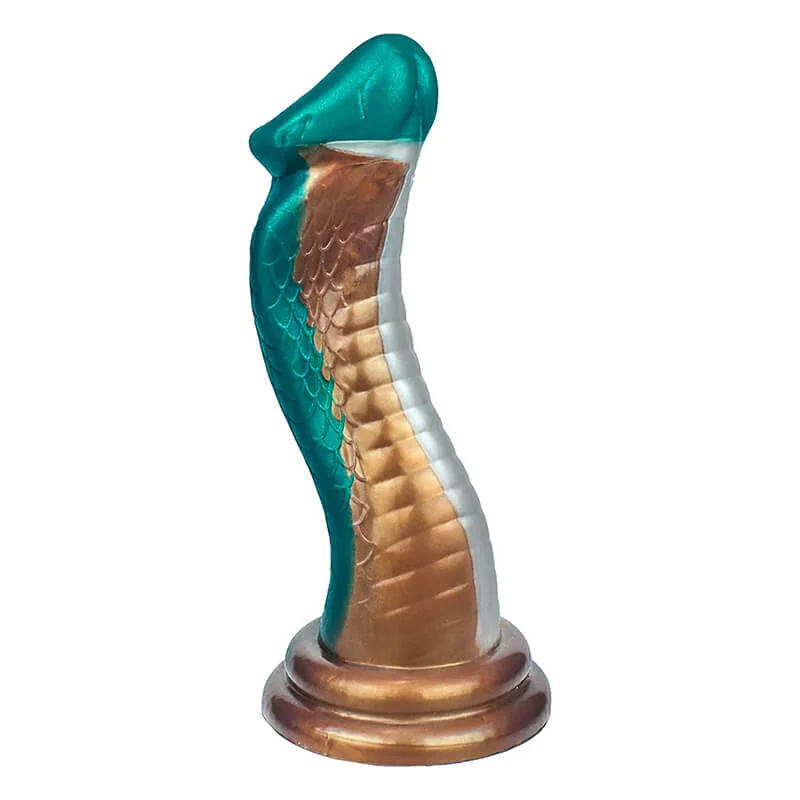 Dust-proof dildo-8.5" Snake Silicone Dildo Serpenoid Curve Dildo