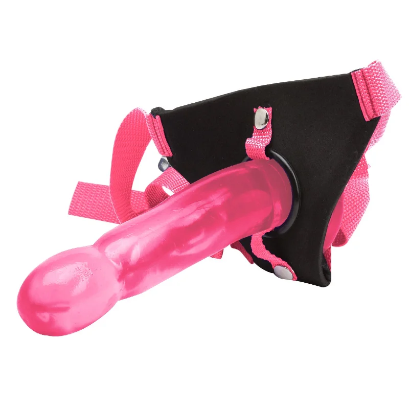 Portable Masturbator Refill-Climax Strap-on - Pink Ice Dong & Harness Set