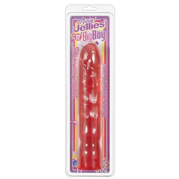 Easy Masturbator Experience-Crystal Jellies 12" Big Boy Dong - Pink