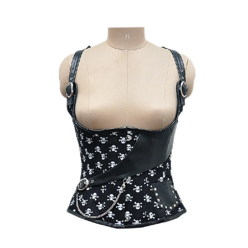 corset for body folds-Bingal Printed Underbust Corset