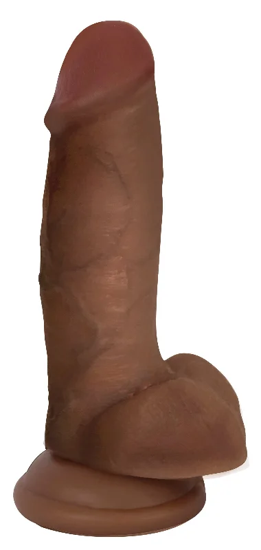 Arched dildo-7 Inch Dildo with Balls - Medium