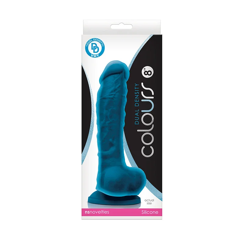 vibrating ring for enhanced sexual pleasure-Colours Dual Density 8in Blue