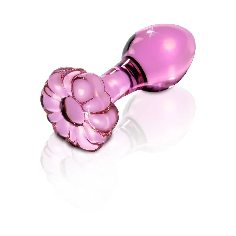 Travel-Size Masturbator Option-Icicles No 48 Pink Glass Butt Plug