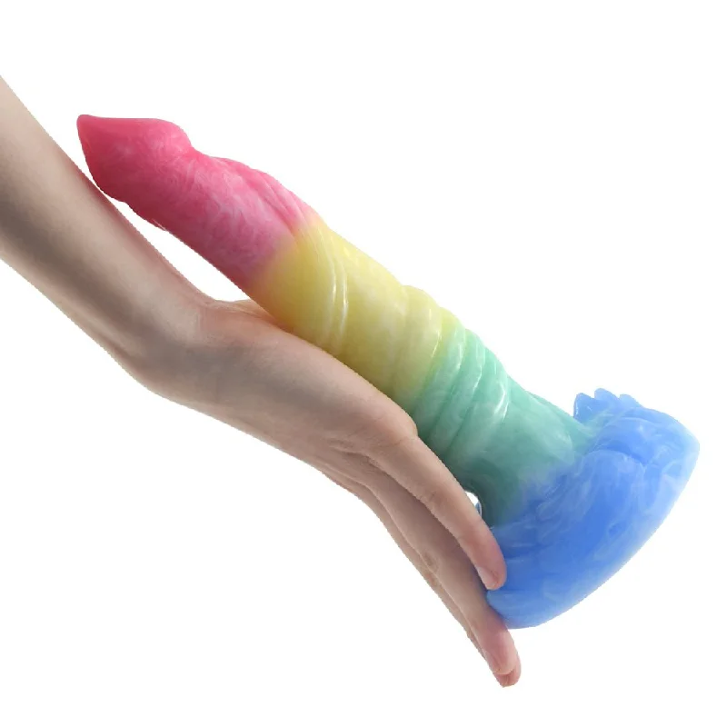 Cold-resistant dildo-Long Spiral Winding Silicone Dildo with Suction Cup