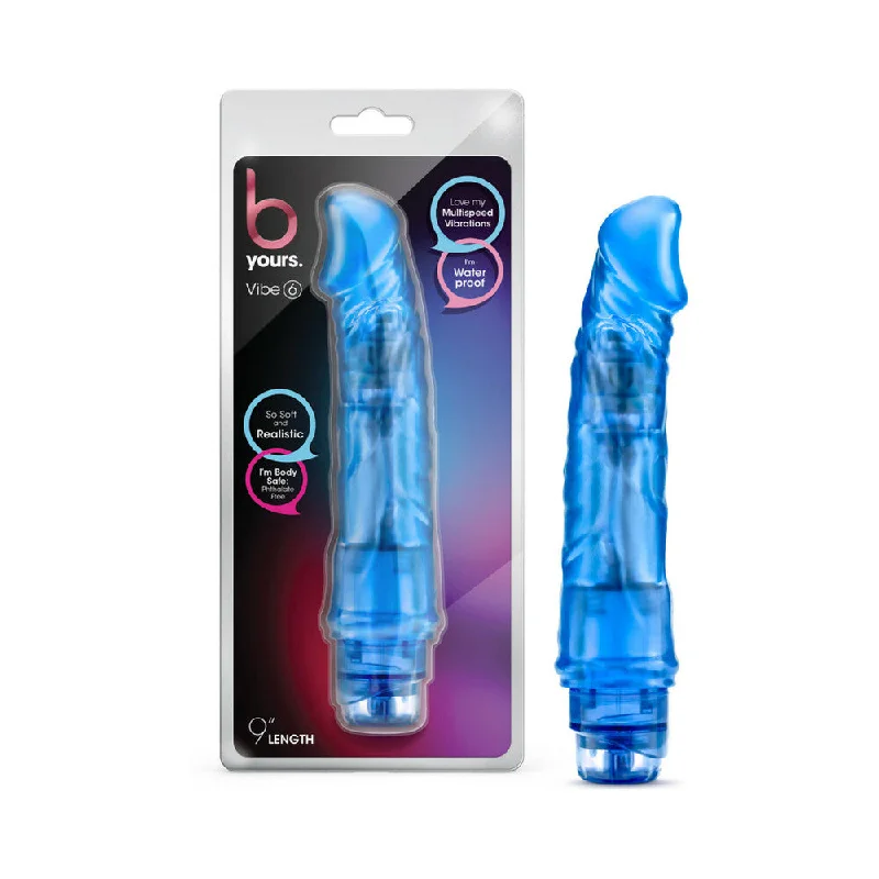 vibrating anal toy with multiple vibration settings for variety-Blush B Yours Vibe #6 - Blue