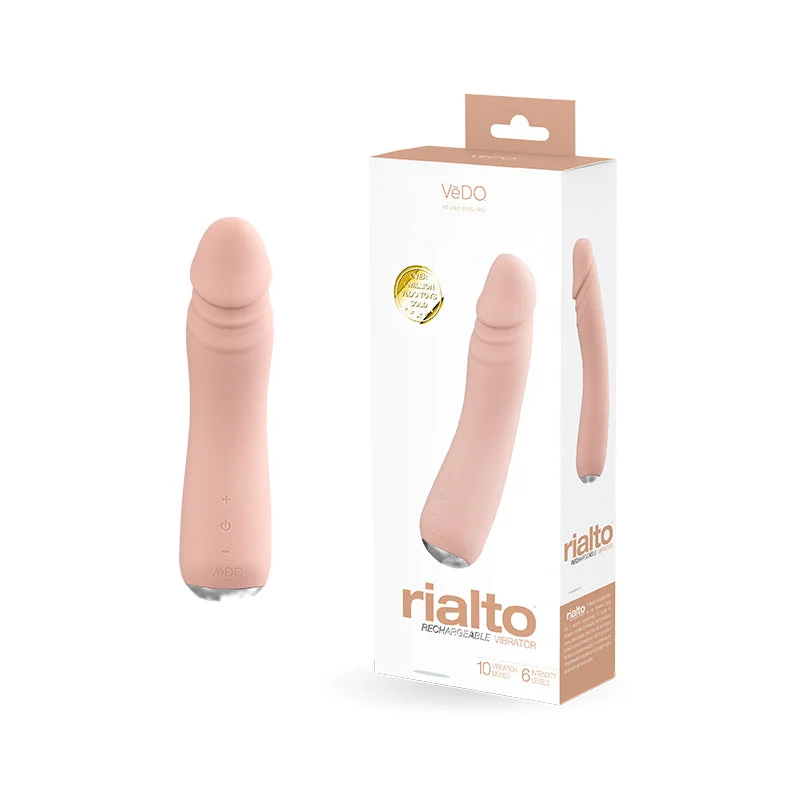 remote-controlled vibrating butt plug for couples-Vedo Rialto Rechargeable Vibe Vanilla