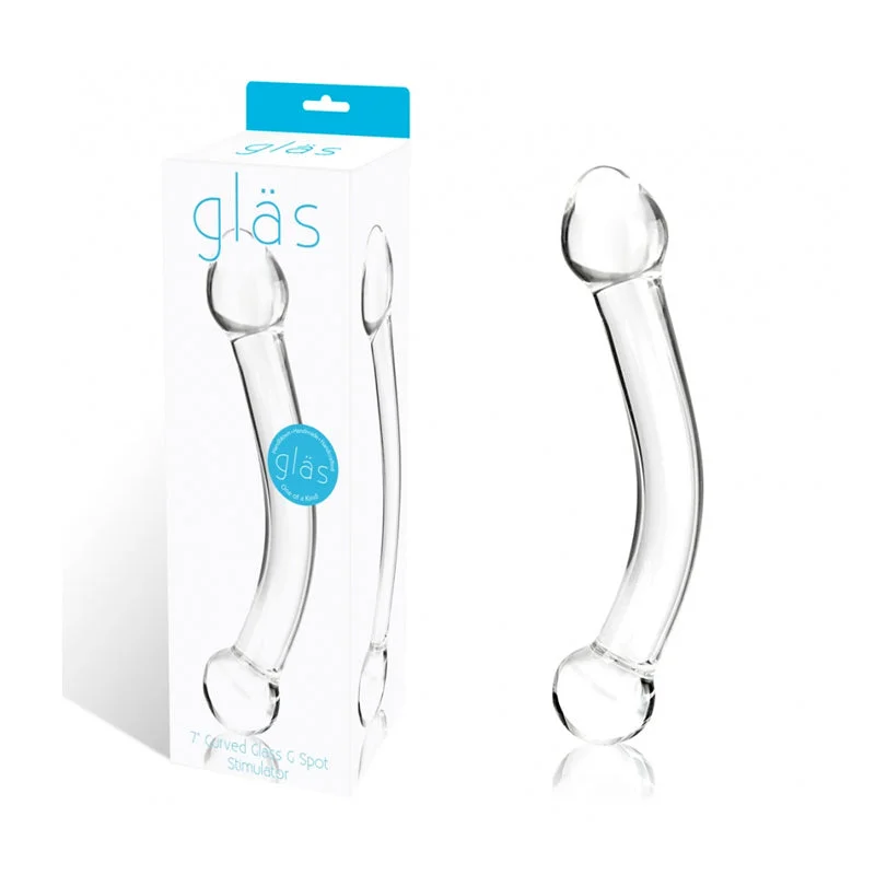 vibrating anal beads for increased pleasure with app control-Curved Head G Spot Stimulator 7 Inches