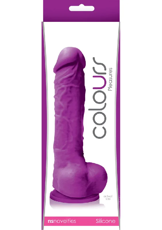 Skin-Safe Masturbator Design-Colours Pleasures Dong 5 Purple