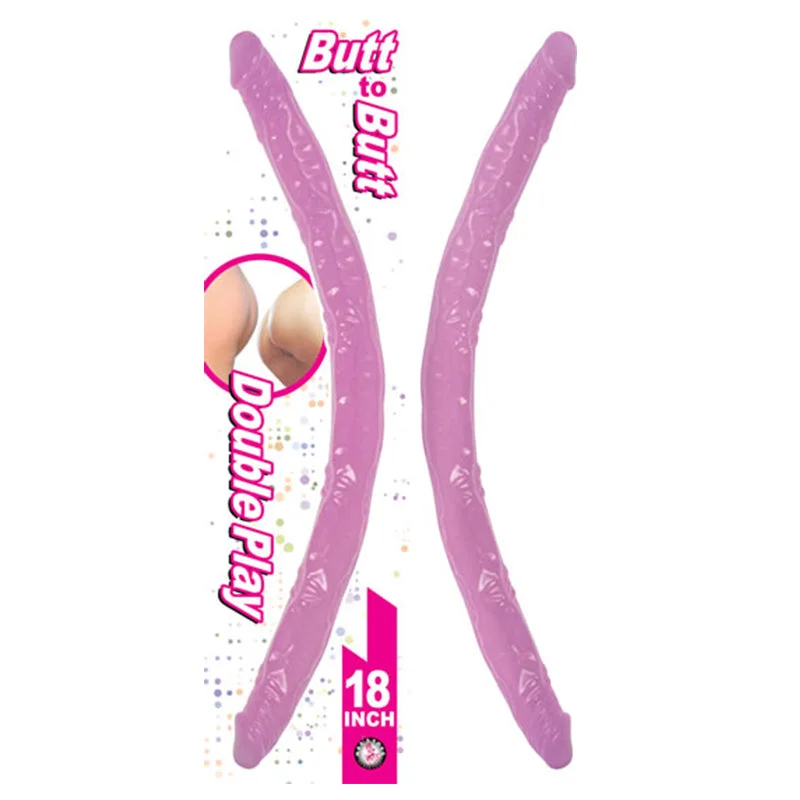 Portable Masturbator Grip-Butt To Butt Double Play Dong 18in Pink